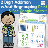 2 Digit Addition Word Problems No Regrouping Print & Digit