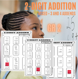 2 Digit Addition Worksheets | Mixed W/Box Support