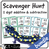 2 Digit Addition and Subtraction with Regrouping Math Scav
