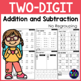 2-Digit Addition and Subtraction Without Regrouping Worksheets