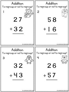 2 digit addition and subtraction with and without regrouping worksheets