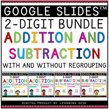 Preview of 2 Double Digit Addition and Subtraction With Without No Regrouping Google Slides