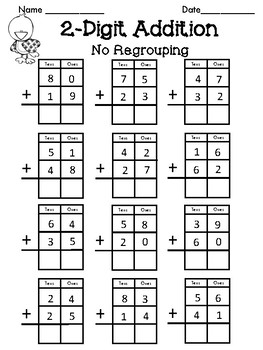 2-Digit Addition and Subtraction No Regrouping by Lessons for Littles
