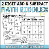 2 Digit Addition and Subtraction Riddle Worksheets