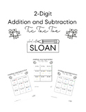 2-Digit Addition and Subtraction Tic Tac Toe Game - Print and Go!