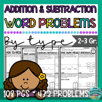 2 Digit Addition and Subtraction Word Problems By Types FOR THE WHOLE YEAR