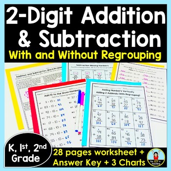 2-Digit Addition and Subtraction Worksheet by The Joy in Teaching