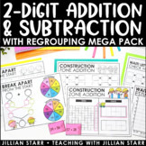 2 Digit Addition and Subtraction with Regrouping - Center 