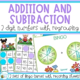 First Day of Spring Activities - 2 Digit Addition & Subtra