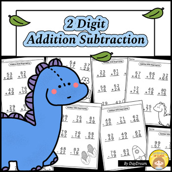Preview of 2 Digit Addition and Subtraction with and without Regrouping Worksheets