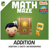 2 Digit Addition no Regrouping BOOM Math Maze Game