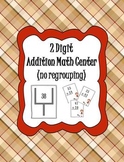 2 Digit Addition (no regrouping) Math Center - football theme