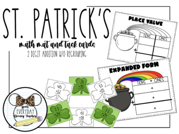 2-Digit Addition w/o Regrouping- Mat and task cards | TPT