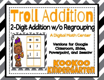 Preview of 2 Digit Addition (w/o regrouping)-A Digital Math Center for Google Classroom