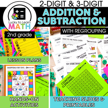 Preview of Add & Subtract within 1000 - 2 & 3 Digit Addition & Subtraction with Regrouping