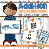 2 Digit Addition with Regrouping Task Cards and Scoot Game
