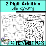 2 Digit Addition with Regrouping Worksheets | Double Digit