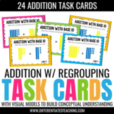 2-Digit Addition with Regrouping Task Cards: Adding with B