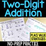 2-Digit Addition with and without Regrouping Worksheets - 