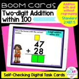 2 Digit Addition with and without regrouping BOOM™ Cards |