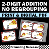 2 Digit Addition without Regrouping Task Cards 2nd Grade M