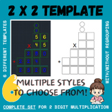 2-Digit BY 2-Digit COMPLETE Multiplication Template WORKSH