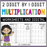 2 Digit By 1 Digit Multiplication Practice Worksheets Goog