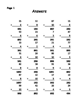 two digit division worksheets with remainders by luke