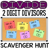 2 Digit Divisor Division Scavenger Hunt TEKS 5.3C CCSS 5.NBT.6