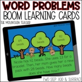 Two Step Addition and Subtraction Word Problems to 100 BOOM Cards