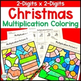 Christmas Color by Number 2 Digit by 2 Digit Multiplicatio