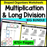 Multiplication and Long Division Organizers and Worksheets BUNDLE