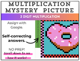 2 Digit Multiplication No Prep, Valentine's Day Mystery Pi