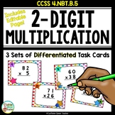 2-Digit Multiplication Task Cards Differentiated with 3 Levels