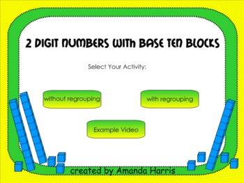 Preview of 2-Digit Numbers with Base Ten Blocks