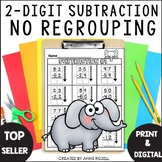 2 Digit Subtraction WITHOUT Regrouping Worksheets
