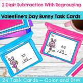 2 Digit Subtraction Regrouping Task Cards - Math Center - 