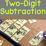 2-Digit Subtraction Task Cards & Activities for Math Cente