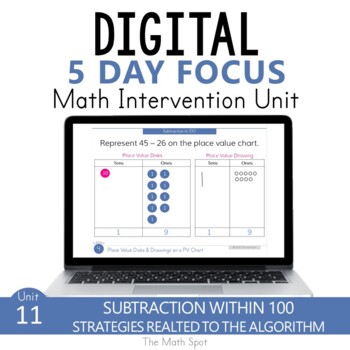 Preview of 2 Digit Subtraction With Regrouping | 2nd Grade Digital Math Unit