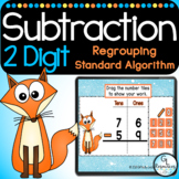 2 Digit Subtraction With Regrouping-Digital Interactive Ma