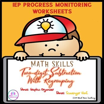 Preview of Special Education Progress Monitoring- Two Digit Subtraction With Regrouping