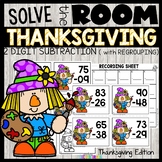 2 Digit Subtraction With Regrouping Thanksgiving November 