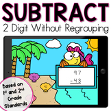 Two Digit Subtraction Without Regrouping Digital Game 2nd 