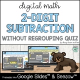 2 Digit Subtraction Without Regrouping Test for Google Sli