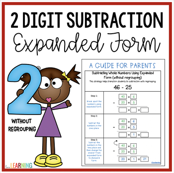 Preview of 2 Digit Subtraction Without Regrouping Using Expanded Form Activity