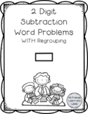 2 Digit Subtraction Word Problems WITH regrouping