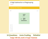 2 Digit Subtraction with Regrouping Assessment - Google Fo