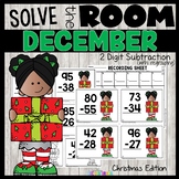 2 Digit Subtraction with Regrouping Christmas