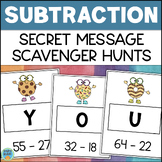 2 Digit Subtraction with Regrouping Math Secret Code Scave