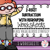 2-Digit Subtraction with Regrouping WORKSHEETS: Place Valu